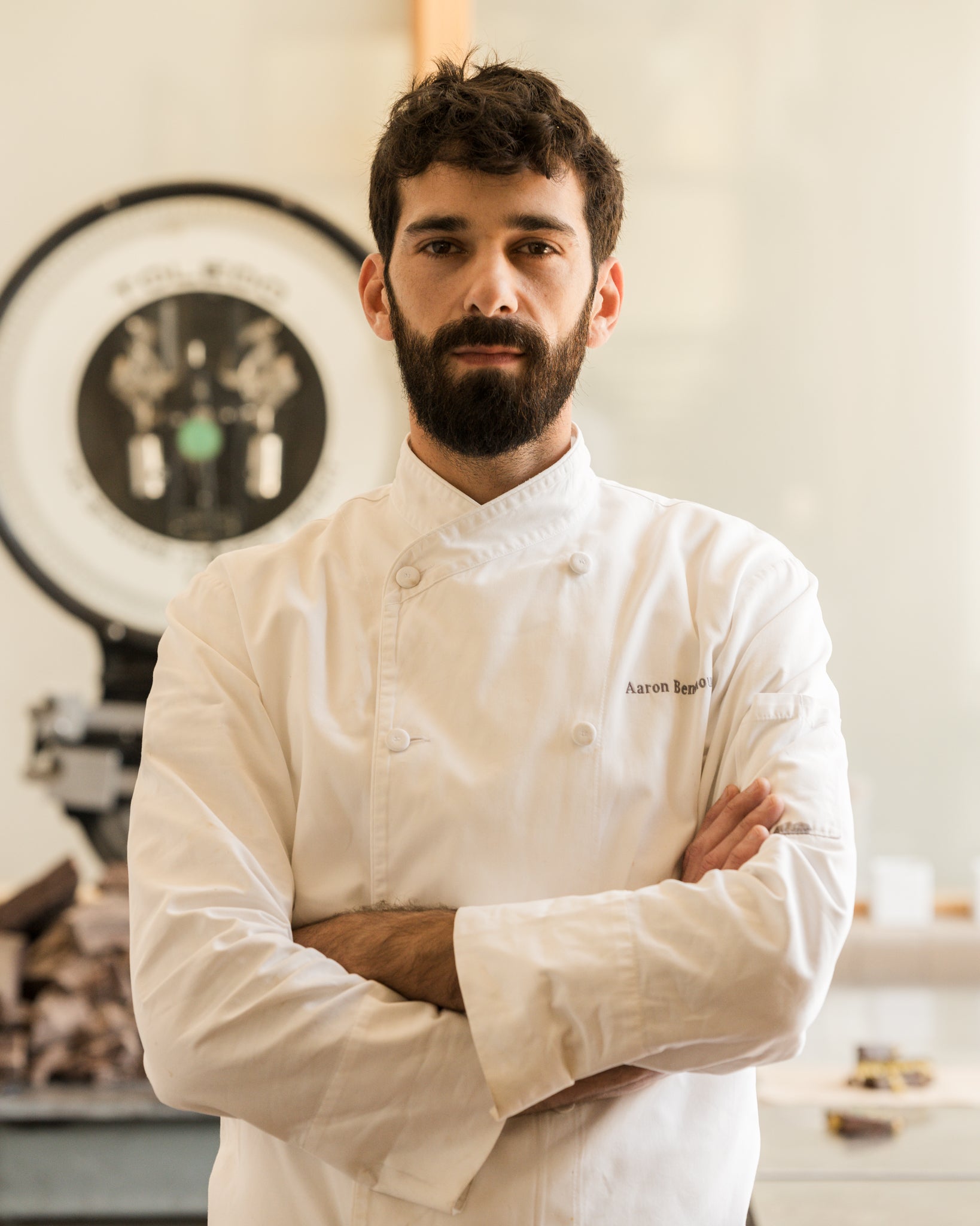 Woman seated in black and white