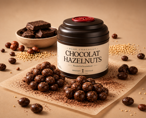 Noisettes Caramélisées enrobées de Chocolat